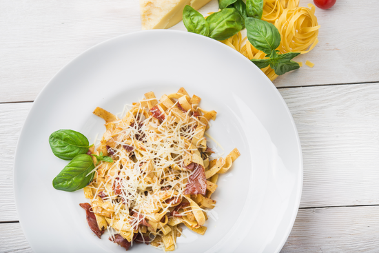 Pumpkin, Blue Cheese, Spinach & Pancetta Sauce