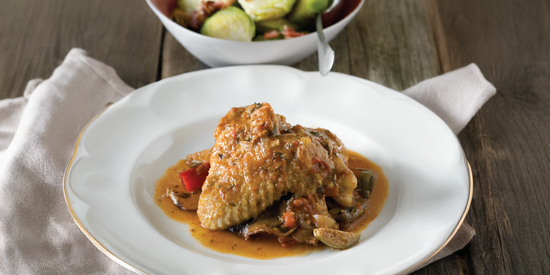 Italian inspired braised chicken