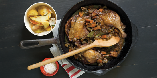 Duck au Vin with Pomme Frittes