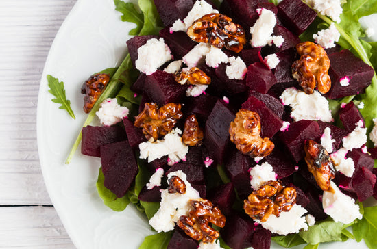 Beetroot Salad with Salted Caramel Walnuts