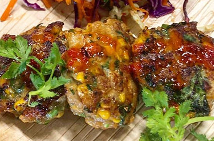 Thai Fish and Prawn Cakes with Asian Salad