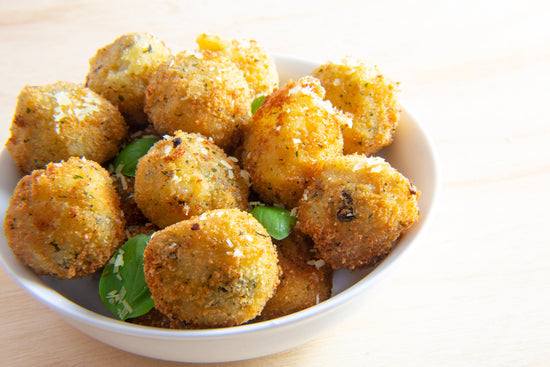 Mushroom Arancini with chimichurri