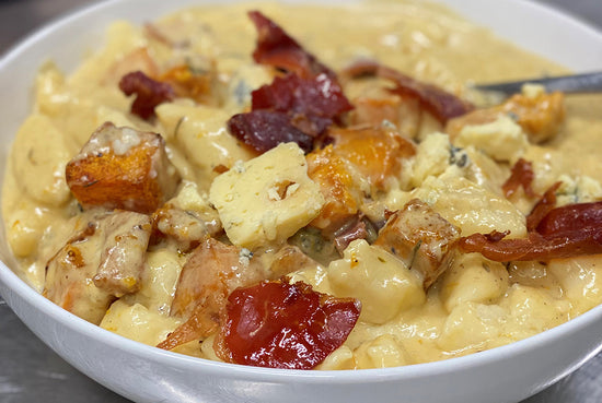 Pumpkin, Blue Cheese, Spinach & Pancetta Sauce for Gnocchi and Pasta
