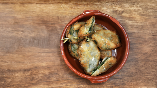 Battered Stuffed Sage Leaves